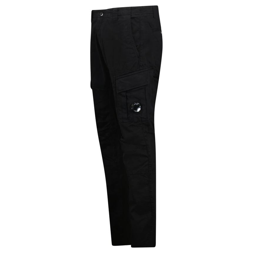 CP Company Stretch Sateen Ergonomic Lens Double Cargo Pants Black - Boinclo - Outlet Sale Under Retail