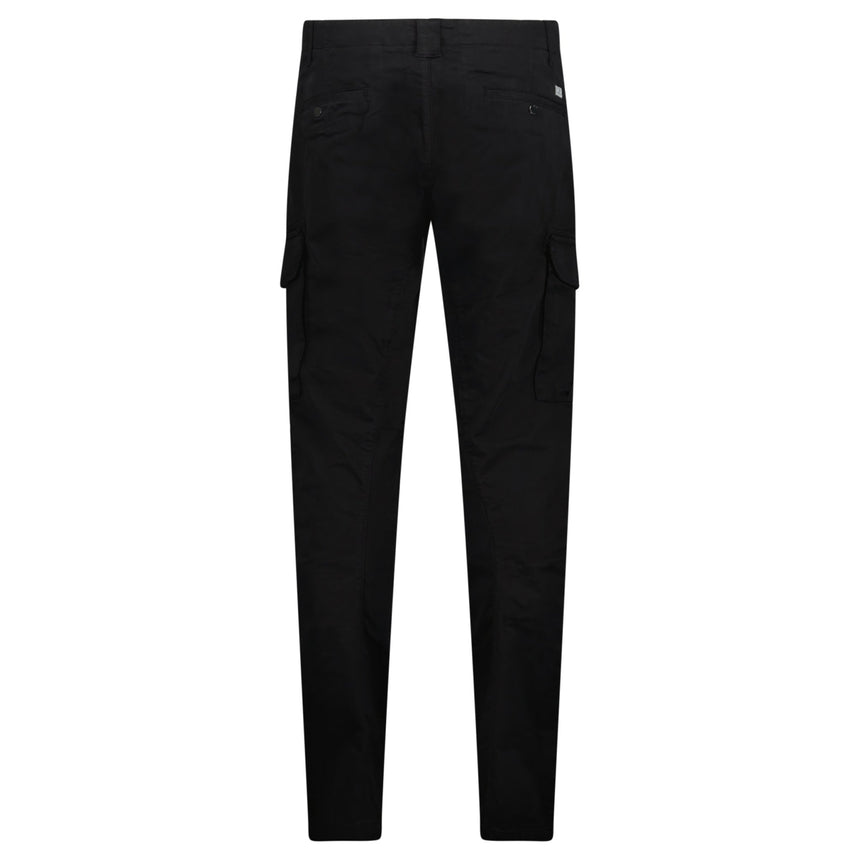 CP Company Stretch Sateen Ergonomic Lens Double Cargo Pants Black - Boinclo - Outlet Sale Under Retail