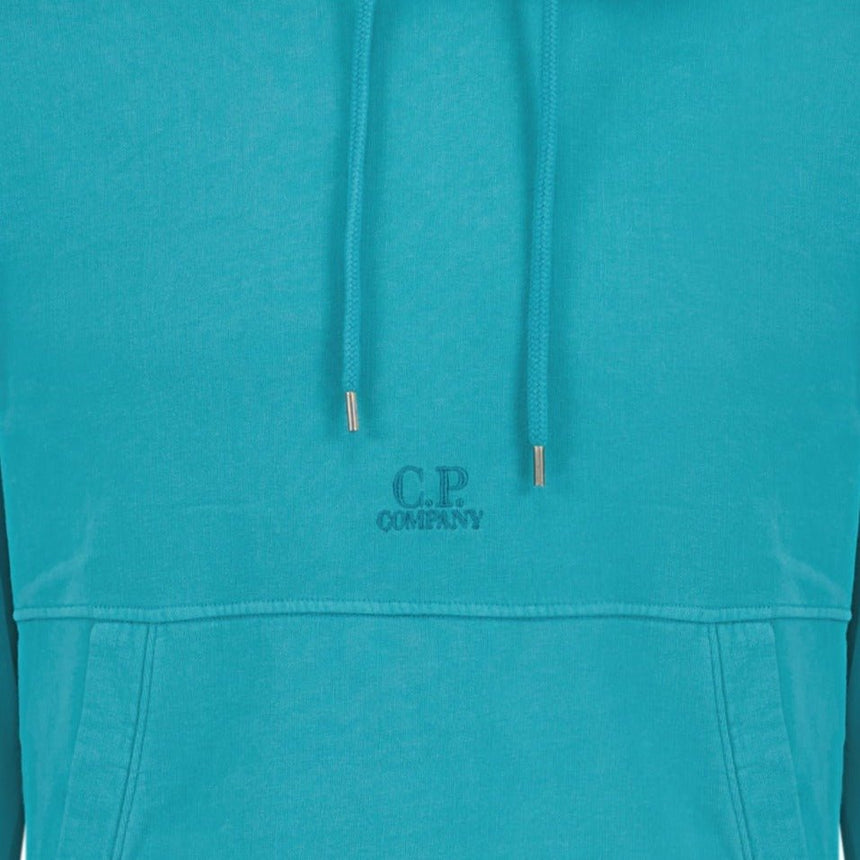 CP Company Writing Logo Hooded Sweatshirt Blue - Boinclo ltd - Outlet Sale Under Retail