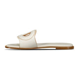 Dior D - Club Slide Calfskin Sandals White - Boinclo - Outlet Sale Under Retail