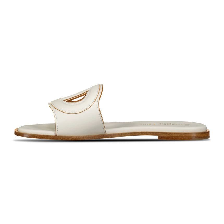 Dior D - Club Slide Calfskin Sandals White - Boinclo - Outlet Sale Under Retail