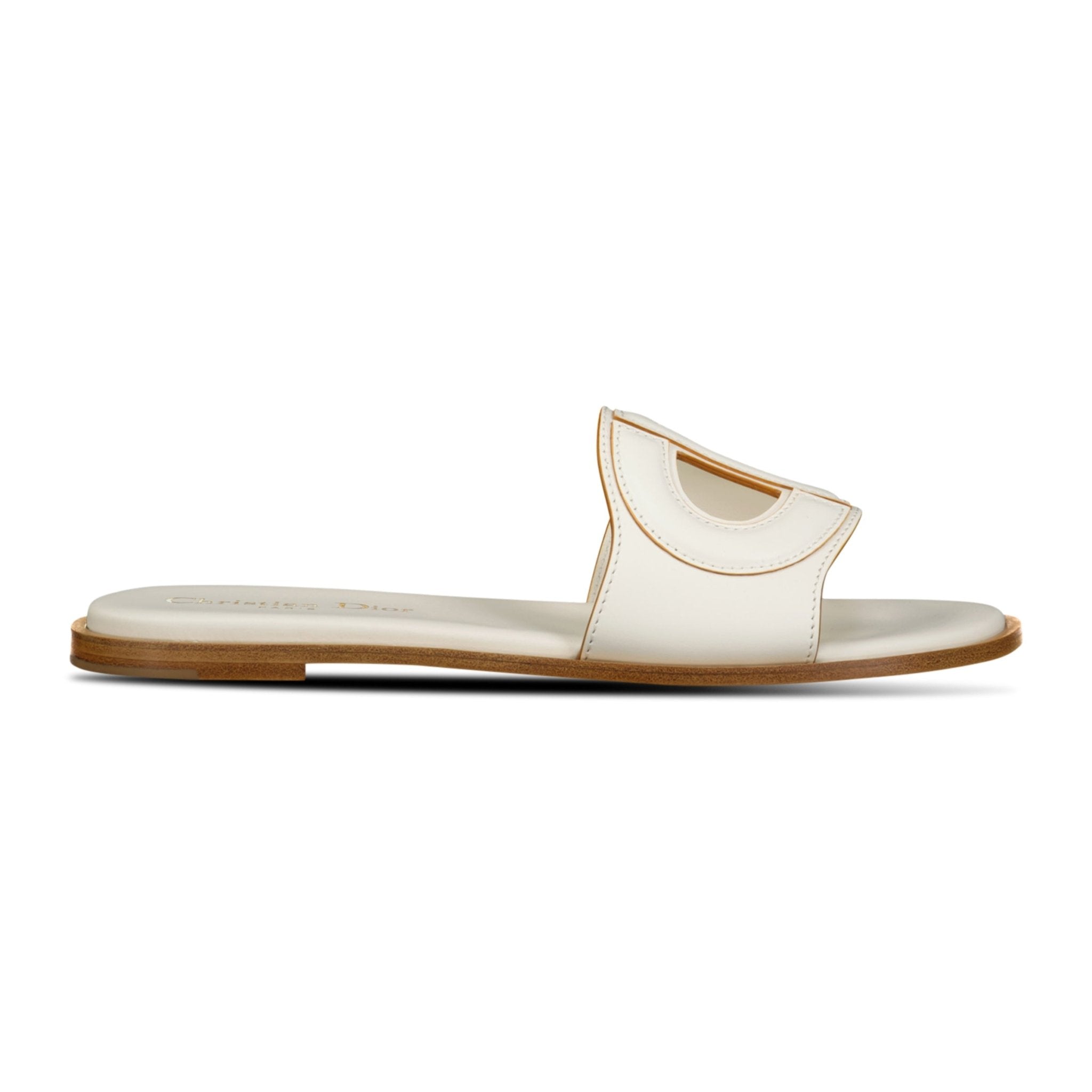 Color variation of D-Club Slide Calfskin Sandals White