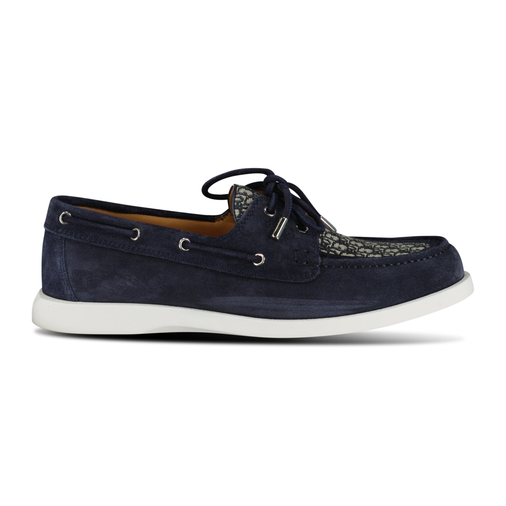 Color variation of Granville Boat Shoe Navy & Beige Suede