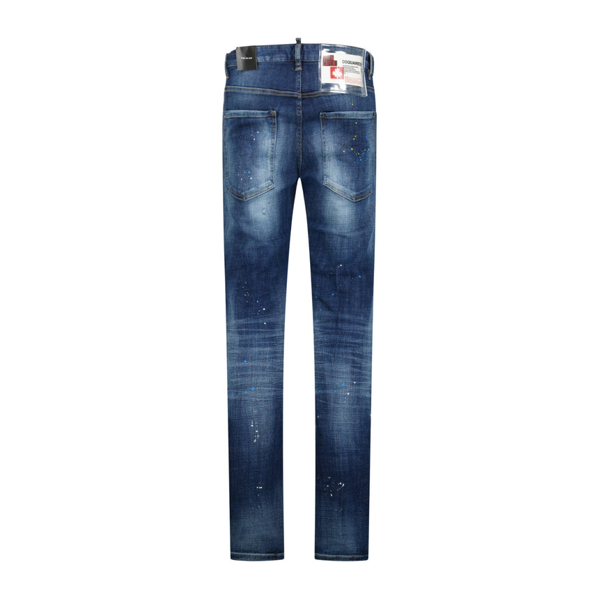 DSquared2 Dean Caten 'Cool Guy' Paint Splatter Slim Fit Jeans Blue - Boinclo - Outlet Sale Under Retail