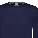 ELEVENTY WOOL & SILK NAVY LONG SLEEVE JUMPER - Boinclo ltd - Outlet Sale Under Retail