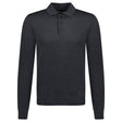 Emporio Armani Eagle Logo Virgin Wool Long Sleeve Polo - Shirt Black - Boinclo - Outlet Sale Under Retail