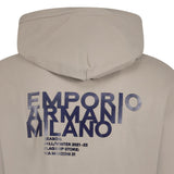 Emporio Armani Front & Back Print Hooded Sweatshirt Grey - Boinclo - Outlet Sale Under Retail