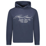 Emporio Armani Front Print Hooded Sweatshirt Navy - Boinclo - Outlet Sale Under Retail