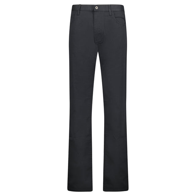 Emporio Armani J45 Regular Fit 5 Pocket Silver Logo Black Belt Patch Jeans Black - Boinclo - Outlet Sale Under Retail