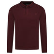 Emporio Armani Small Eagle Long Sleeve Zip Placket Polo Maroon - Boinclo - Outlet Sale Under Retail