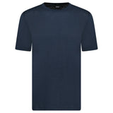 Hugo Boss Linen Tiburt T-Shirt Navy - Boinclo - Outlet Sale Under Retail