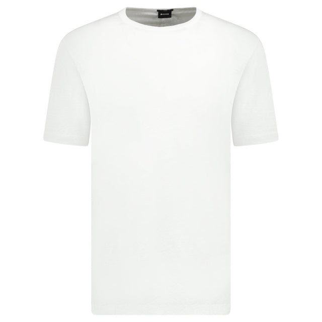 Hugo Boss Linen Tiburt T-Shirt White - Boinclo - Outlet Sale Under Retail