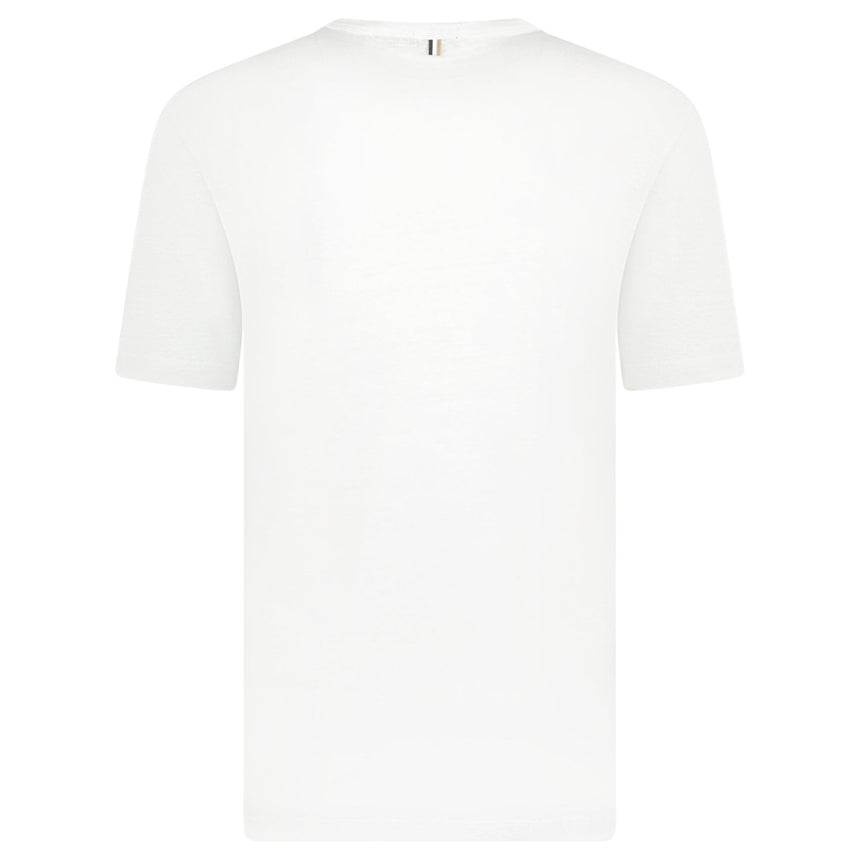 Hugo Boss Linen Tiburt T-Shirt White - Boinclo - Outlet Sale Under Retail