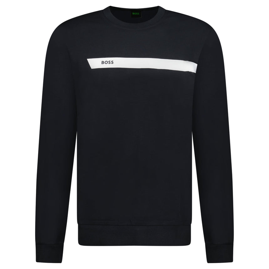 Hugo Boss Salbo 1 Crewneck Sweatshirt Black & White - Boinclo - Outlet Sale Under Retail