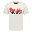 HUGO Spray Print T - Shirt Ivory - Boinclo ltd - Outlet Sale Under Retail