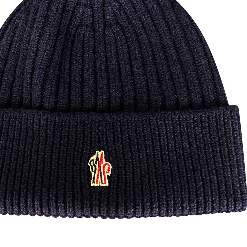 Moncler Grenoble Wool Beanie Hat Night Blue - Boinclo - Outlet Sale Under Retail