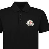 Moncler Logo Patch Polo Shirt in Black - Boinclo - Outlet Sale Under Retail