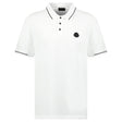 Moncler Logo Patch Smart Polo Shirt in White - Boinclo - Outlet Sale Under Retail