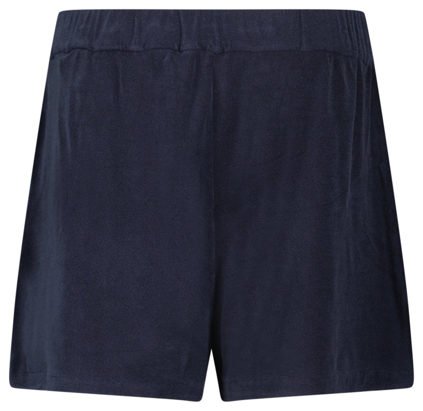 Moncler Logo - Patch Velour Shorts in Navy - Boinclo - Outlet Sale Under Retail