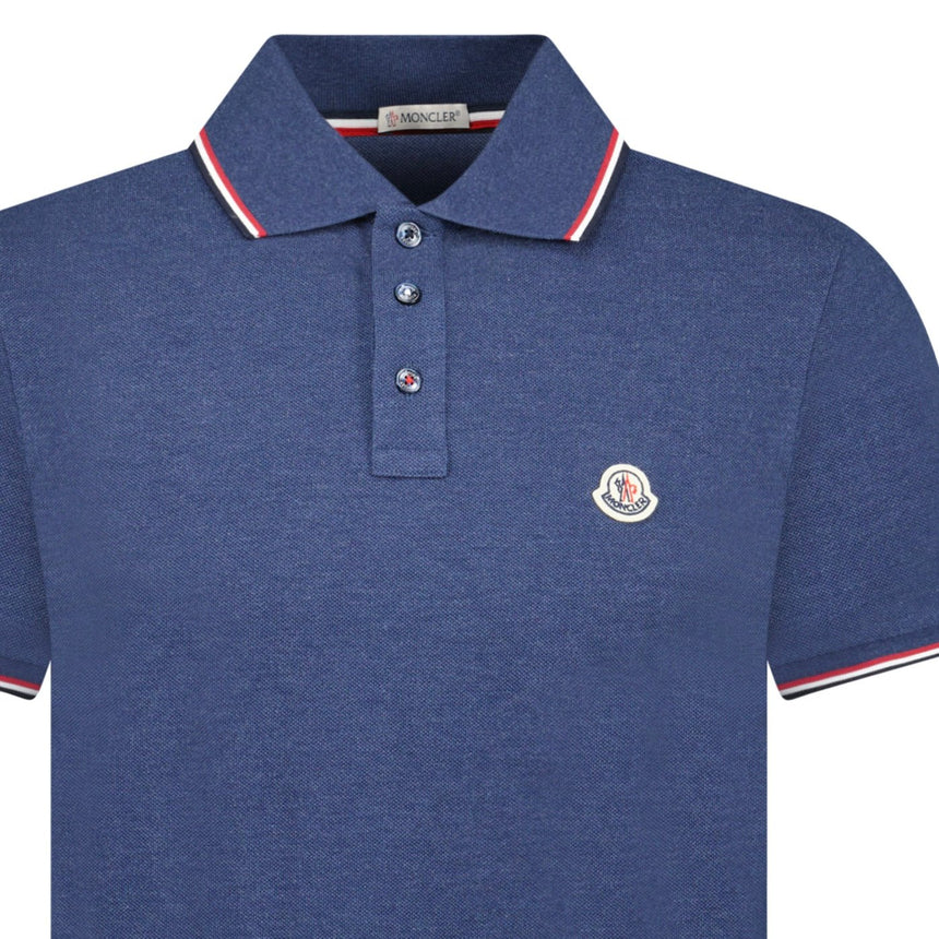 Moncler Maglia Polo Shirt in Blue - Boinclo - Outlet Sale Under Retail