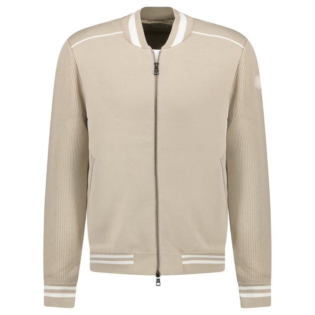 Moncler Padded Zip - Up Cardigan Jacket in Beige - Boinclo - Outlet Sale Under Retail