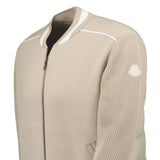 Moncler Padded Zip - Up Cardigan Jacket in Beige - Boinclo - Outlet Sale Under Retail