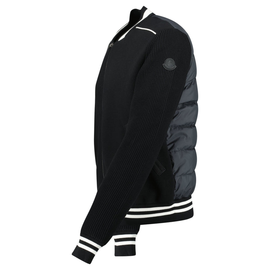 Moncler Padded Zip - Up Cardigan Jacket in Black - Boinclo - Outlet Sale Under Retail