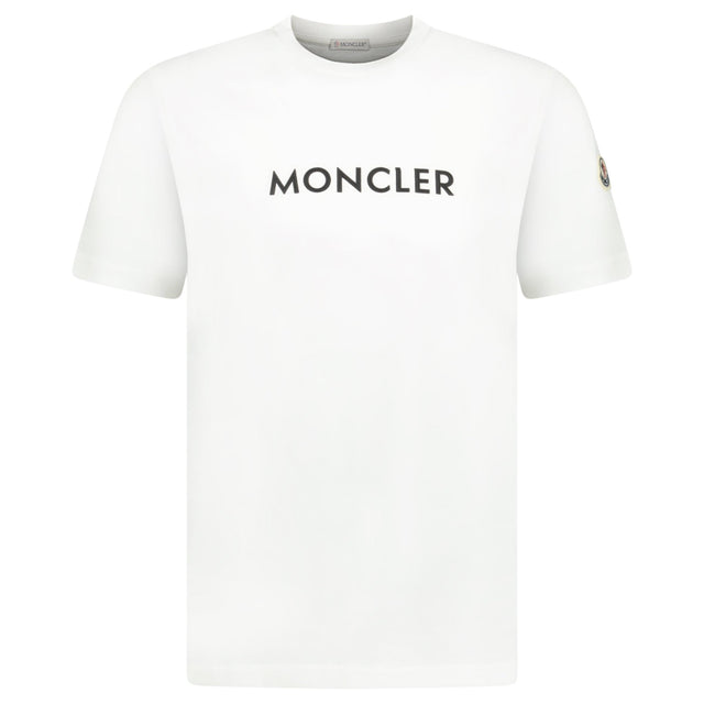 Moncler Rubber Logo Printed T-Shirt White - Boinclo - Outlet Sale Under Retail