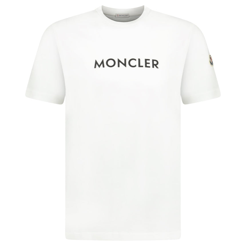 Moncler Rubber Logo Printed T-Shirt White - Boinclo - Outlet Sale Under Retail