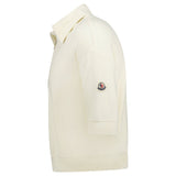 Moncler Zip Polo - Shirt Cream - Boinclo - Outlet Sale Under Retail