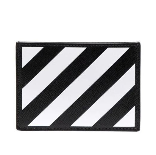 Off - White Binder Diag Saff Card Case Holder Black & White - Boinclo ltd - Outlet Sale Under Retail