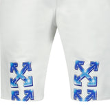 Off - White Blue Metal Arrow Shorts White - Boinclo - Outlet Sale Under Retail