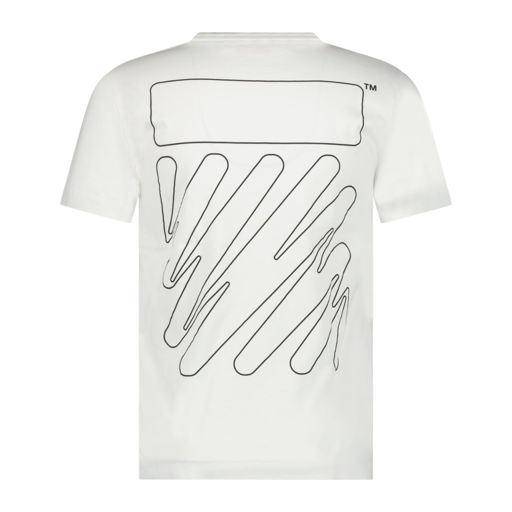 Color variation of Wave Outline Diagonal Logo T-Shirt White