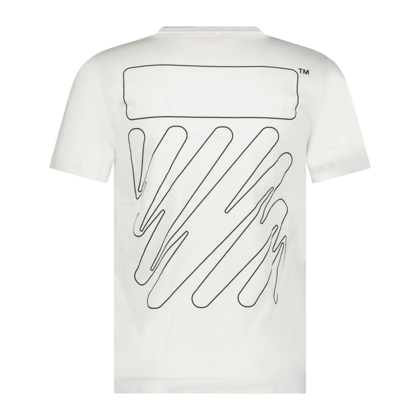 Off-White Wave Outline Diagonal Logo T-Shirt White - Boinclo ltd - Outlet Sale Under Retail