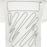 Off-White Wave Outline Diagonal Logo T-Shirt White - Boinclo ltd - Outlet Sale Under Retail