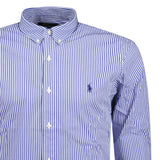 Polo Ralph Lauren Slim Fit Stripe Stretch Oxford Shirt Blue & White - Boinclo - Outlet Sale Under Retail