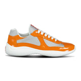 Prada Americas Cup Mesh Trainers in Patent Orange - Boinclo - Outlet Sale Under Retail