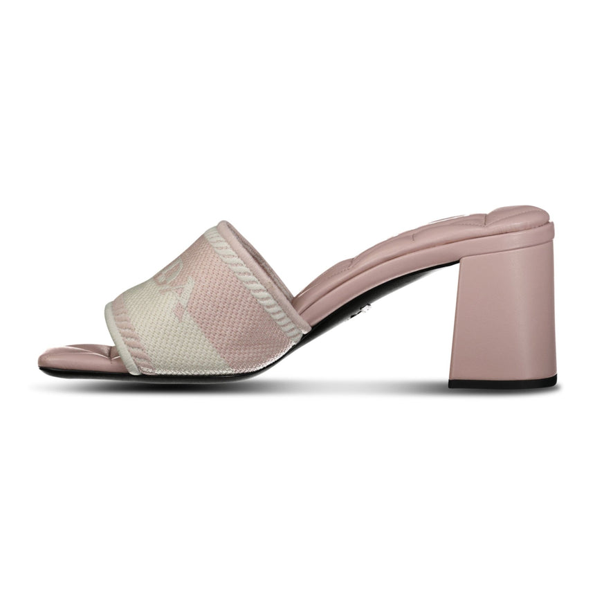 Prada Embroidered Fabric Sandal Heels Pink - Boinclo - Outlet Sale Under Retail