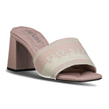 Prada Embroidered Fabric Sandal Heels Pink - Boinclo - Outlet Sale Under Retail