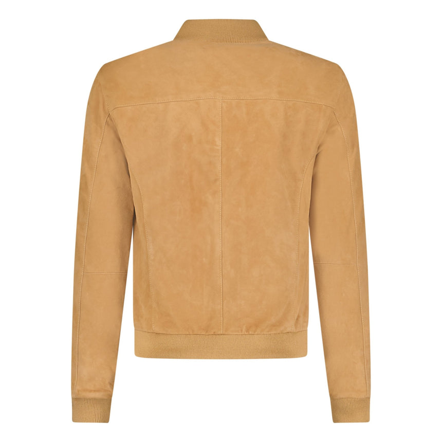 Ruffo Button - Up Suede Jacket Beige - Boinclo ltd - Outlet Sale Under Retail