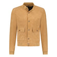 Ruffo Button - Up Suede Jacket Beige - Boinclo ltd - Outlet Sale Under Retail