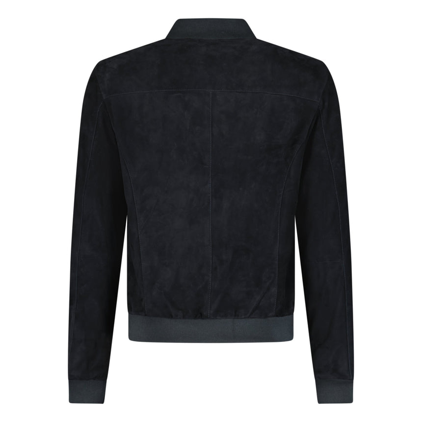 Ruffo Button - Up Suede Jacket Black - Boinclo ltd - Outlet Sale Under Retail