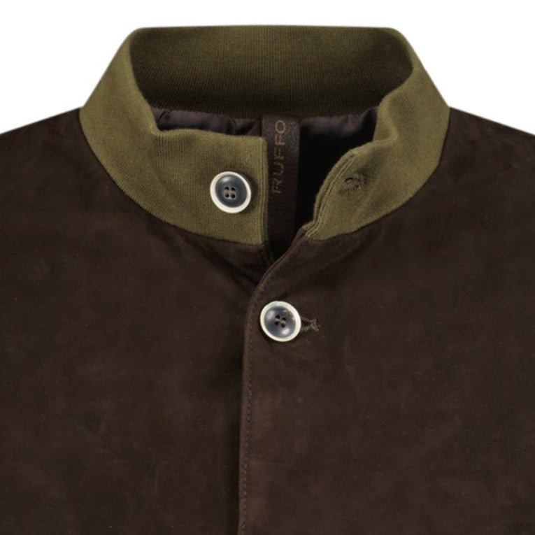 Ruffo Button - Up Suede Jacket Brown - Boinclo ltd - Outlet Sale Under Retail