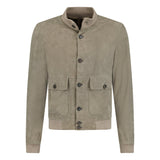 Ruffo Button - Up Suede Jacket Grey - Boinclo ltd - Outlet Sale Under Retail