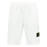 Stone Island Badge Bermuda Sweat Shorts White - Boinclo ltd - Outlet Sale Under Retail