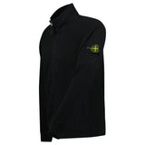 Stone Island Badge Zipped Cotton - Jersey Sweatshirt in Black - Boinclo - Outlet Sale Under Retail