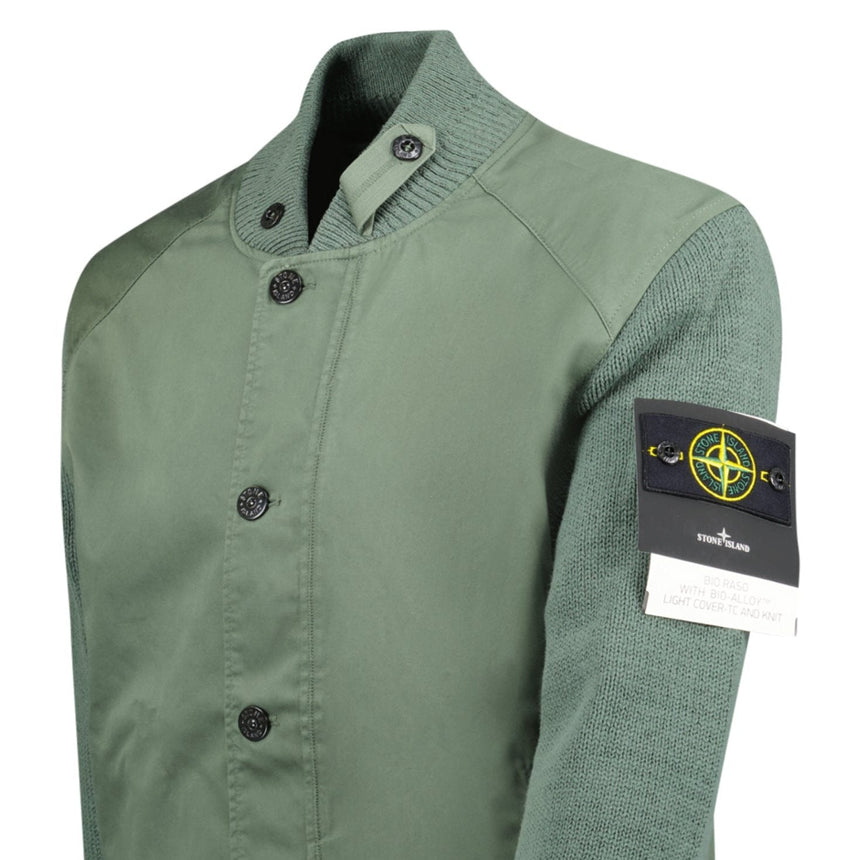 Stone Island Bio Raso Bomber Jacket Green - Boinclo - Outlet Sale Under Retail