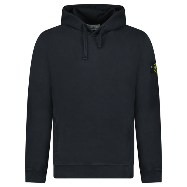 Stone Island Brushed Organic Cotton Hoodie Black - Boinclo - Outlet Sale Under Retail