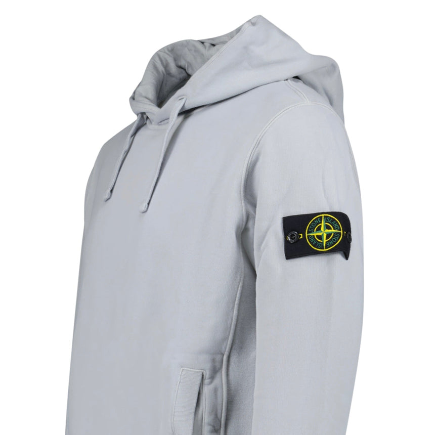 Stone Island Brushed Organic Cotton Hoodie Grey - Boinclo - Outlet Sale Under Retail