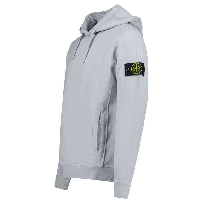 Stone Island Brushed Organic Cotton Hoodie Grey - Boinclo - Outlet Sale Under Retail